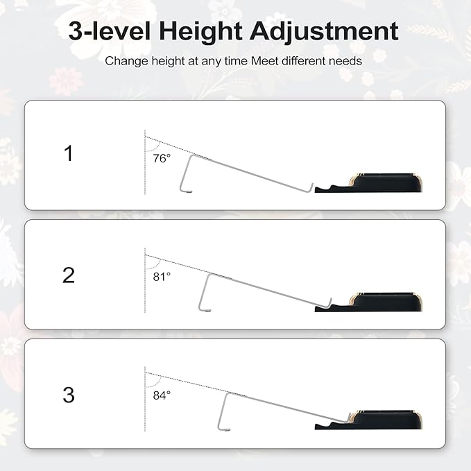 HAOCOO Keyboard Stand for Desktop, Acrylic Tilted Key Board Holder, 3-Level Height Adjustment Keyboard Riser for Easy Ergonomic Working, Wrist Rest for School Desk Accessories