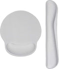 Ergonomic Keyboard Mouse Pad Wrist Rest Support Set for Laptop/Computer/Desktop,Memory Foam Hand Rest Wrist Cushion for Gaming/Office,Lightweight Comfortable (Greyish White)