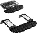 Ergonomic Keyboard Wrist Rest,Adjustable Tilt Stand Combo,Black Acrylic Cloud Comfort Wrist Support, Customizable Width Riser for Home,Office Desk - Portable Comfortable Typing (Black)