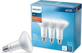 PHILIPS LED 65W BR30 3-Pack Basic Soft White (2700K) 650 Lumen (9W = 65W) Frosted Flicker-Free Light Bulbs