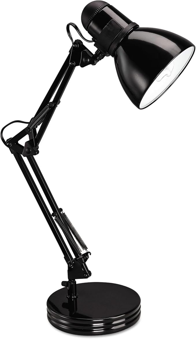 Alera ALE Architect Desk Lamp, Adjustable Arm, 22" High, Black