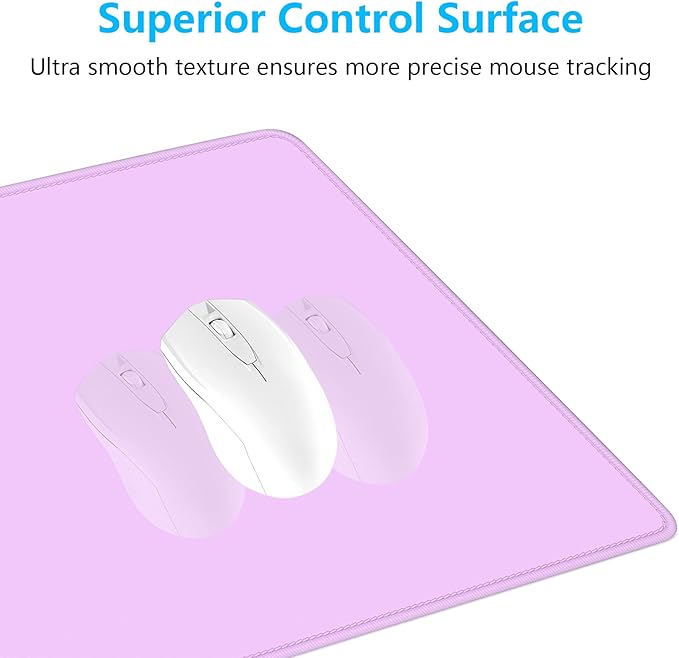 Dapesuom Large Gaming Mouse Pad, Extended Mouse Mat with Stitched Edges, Full Size Keyboard Pad with Non-Slip Base, Big XXL Computer Desk Mats for Gamer, Laptop, Office, 31.5 x 15.7in, Purple