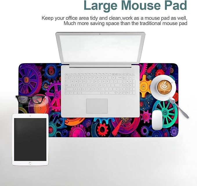 Bearing Extended Gaming Mouse Pad 31.5x11.8inches Large Desk Mat Anti-Slip Rubber Base & Durable Stitched Edges for Gamers Smooth Mouse Writing Surface for Desk Office/Home