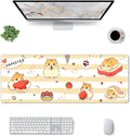 Cute Hamster Mouse Pad XL Large Mousepad Non Slip Rubber Base Desk Mat for Laptop Computer Gaming 31.5" X 12"