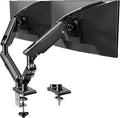 Dual Monitor Stand for 13-32 Inch Computer Screens, Dual Monitor Arms, Each Arm Holds 4.4-22lbs, Fully Adjustable Monitors Desk Mount with C-Clamp and Grommet Base, VESA 75x75/100x100mm
