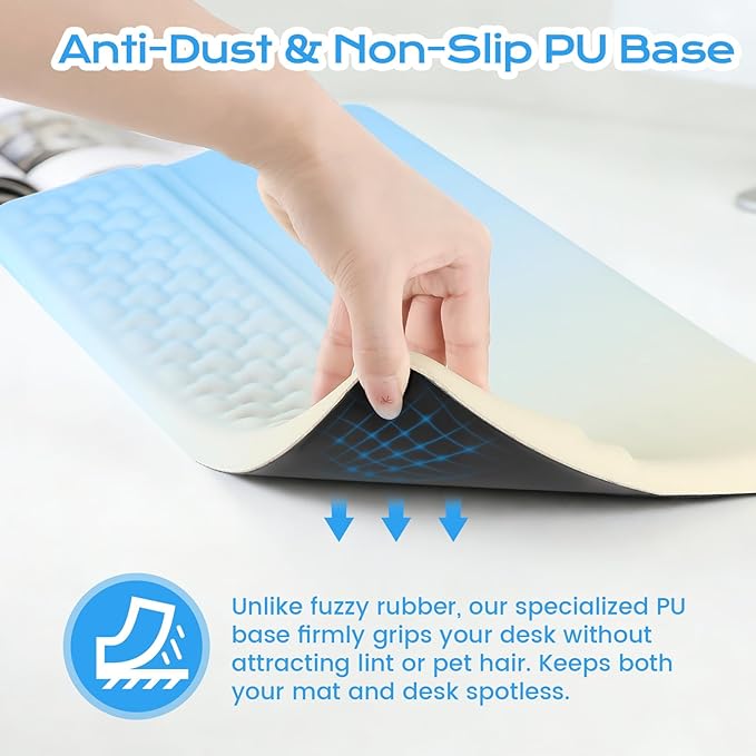 Keyboard Wrist Rest with Ergonomic Height - Computer Keyboard Stand & Soft Cushioned Pad for Wrist - Non-Slip Typing Support for Office, Gaming & Home(Gradient)