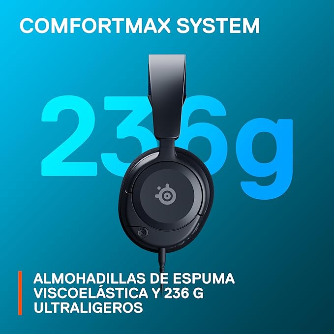 SteelSeries New Arctis Nova 1P Multi-System Gaming wired Headset — Hi-Fi Drivers — 360° Spatial Audio — Comfort Design — Durable — Lightweight—Noise-Cancelling Mic — PS5/PS4, PC, Xbox, Switch - Black
