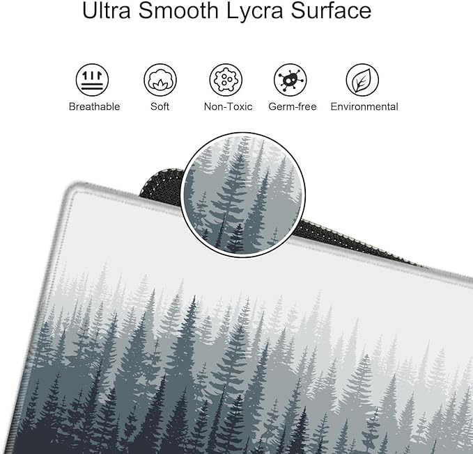 48x24 Mouse Pad Giant Forest Desk Mat Large Mousepad Gaming Mouse Mat Huge Oversized Desk Pad XXXL Computer Mat for Office Work Men