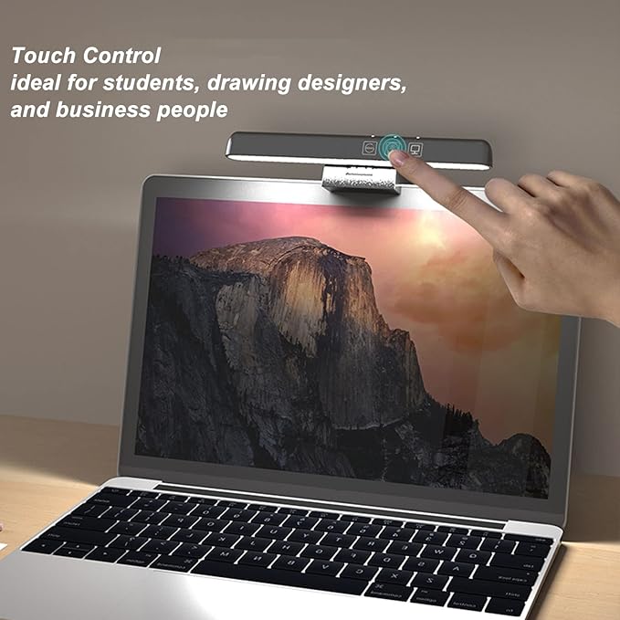 Computer Monitor Light, Monitor Light Bar, 3 Tunable Color Temperature Dimmable LED Screen Monitor Light Bars with Touch Control for Laptop