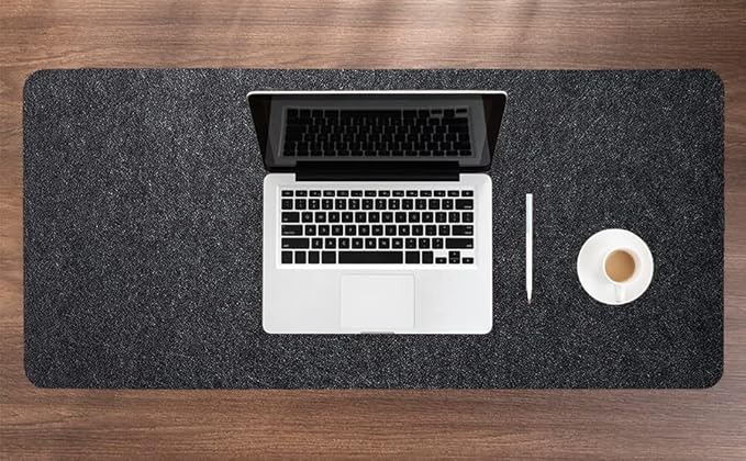 DAWNTREES Large Felt Desk Mat, 40''x16'' Non-Slip Full Desk Mouse Pad, Office Computer Desk Mat for Keyboard,100X40cm Felt Desktop Mat for Desk Pad Protector