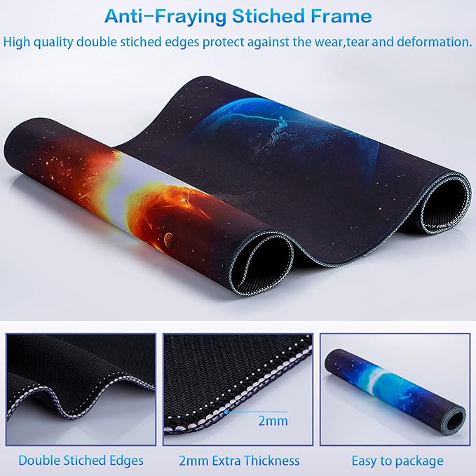 Canjoy Gaming Mouse Pad, Large Extended Mouse Pad Big Computer Mousepad for Home Office Gaming Work 31.5x15.7inch
