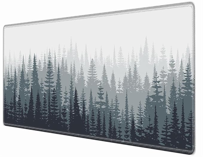 36x24 Mouse Pad Misty Forest Desk Mat Large Mousepad Gaming Giant Mouse Mat Huge Oversized Desk Pad XXXL Computer Mat for Office Work Women