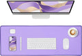 ALOANES Waterproof Mouse Pad with Durable Stitched Edge, XL Gaming Keyboard Pad, Non-Slip Rubber Base Mouse Mat, Extended Desk pad for Gamer, Office & Home, Lavender Mousepad 31.5"x 11.8"x 0.12"
