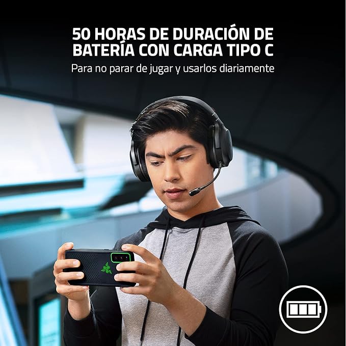 Razer Barracuda X Wireless Gaming & Mobile Headset (PC,PlayStation,Switch 2,Android,iOS): 2.4GHz Wireless + Bluetooth - Lightweight - 40mm Drivers - Detachable Mic - 50 Hr Battery - Black,(Pack of 2)