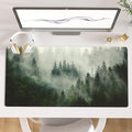 QIYI Large Mouse Pad, Extended Desk Mat for Desktop, PU Leather Waterproof Gaming Mousepad, Computer Desk Accessories Protector Writing Pads for School Office Home 31.5" x 15.7" - Misty Forest