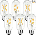 LiteHistory E26 LED Bulb 6W Equivalent e26 led Bulb 60 Watt Dimmable Warm White 2700K E26 Edison Bulb AC120V 600lm Tubular T14 T45 LED Bulb for Pendant, Sputnik,Vanity,Chandeliers Pack of 6