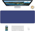 Blue Mouse Pad, 31.5 x 11.8 Large Desk Mat with Stitched Edges & Non-Slip Base, Mousepad for Office, Home, Work