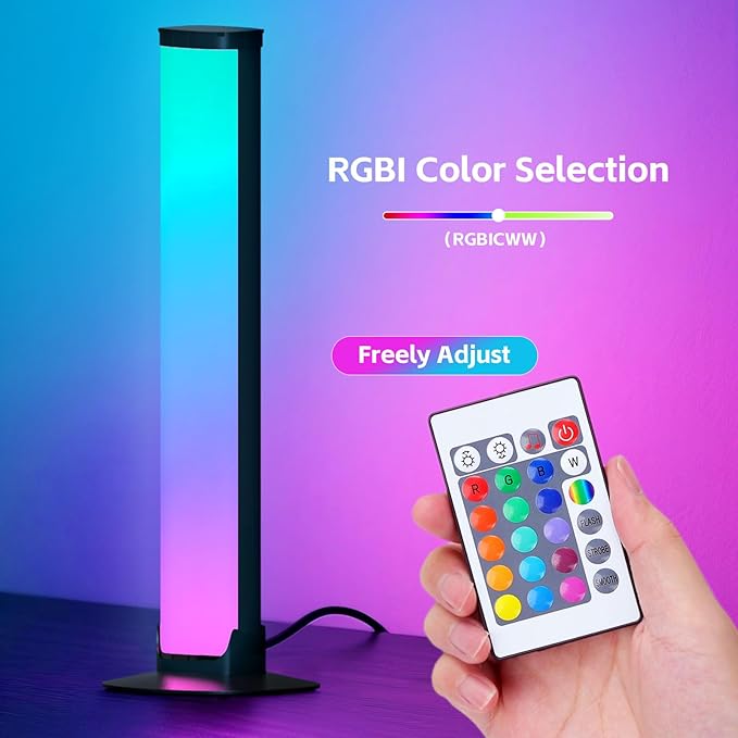 RGB Light Bar,Smart LED Light Bar for Room,Dynamic Music Sync Ambient Lamp,16 Million Colors Gaming TV Backlight, Remote Control Smart Lights for Room Gaming Equipment Decoration (Multi-Color)