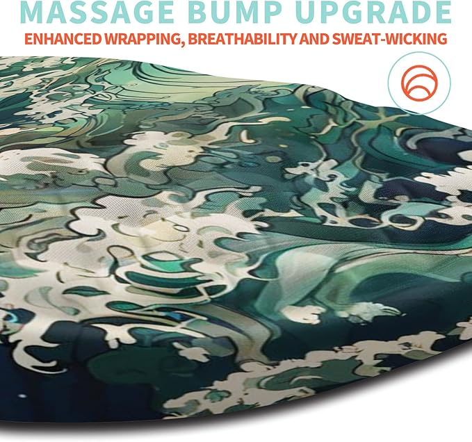 Ergonomic Mouse Pad Wrist Support with Memory Foam Massage Bulge, Carpal Tunnel Mousepad Wrist Rest for Mouse(12x8 inch, Sea Wave)