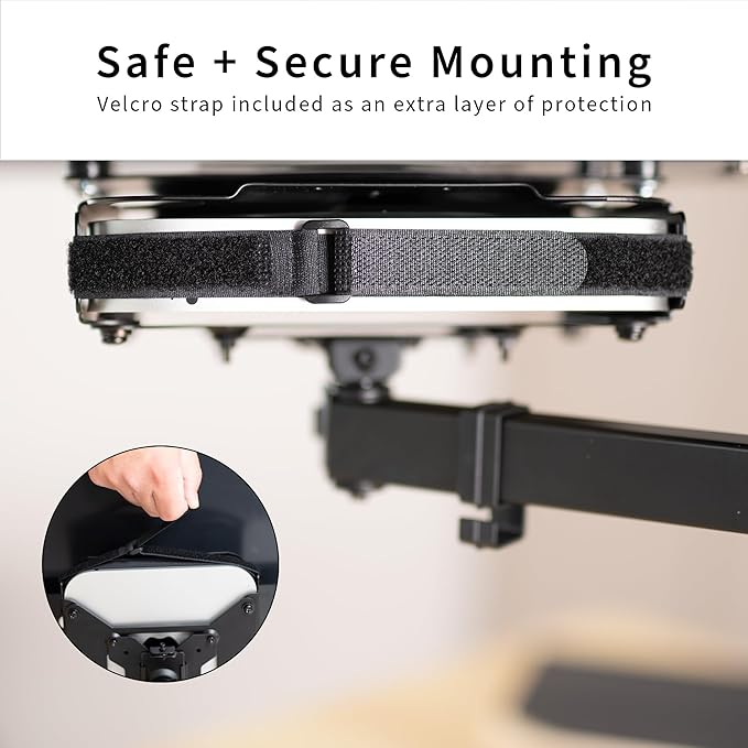 VIVO Behind Monitor VESA Mount Designed for Mac mini, 2010 to 2023 Models, Desk Clamp Option, Black, Mount-MINI1