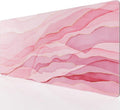 KTRIO Large Gaming Mouse Pad Desk Mat, Superior Micro-Weave Cloth, Non-Slip Rubber Base, Stitched Edges, Water-Resistant, for Gamer, Office & Home, 31.5 x 15.7 Inch，Pink Glow