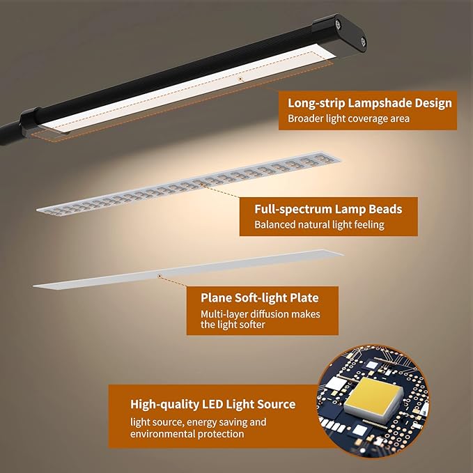 iZELL Reading Light, Book Light for Reading in Bed [77 LEDs Light with 3 Color Modes & 10 Brightness Levels] 27.6-inch Flexible Gooseneck LED Desk Lamps, Easy Clip on USB Reading Lamp for Table