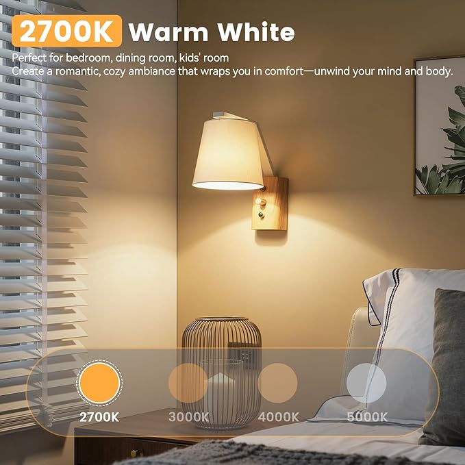 Brightever A19 LED Light Bulbs, 100 Watt Equivalent e26 dimmable led Bulb, Energy Efficient 12W, Soft White 2700K, 1100 Lumens, A19 LED Bulb for Bedroom Living Room Home Office Lamp, 8-Pack