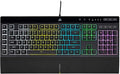 Corsair K55 RGB PRO Membrane Wired Gaming Keyboard – QWERTY US Layout, IP42 Dust and Spill-Resistant – 6 Macro Keys with Elgato Integration – iCUE Compatible – PC, Mac, Xbox – Black