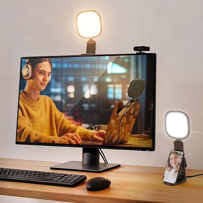 NEEWER BASICS 5" Monitor Light Bar with Stand, 10W Bi Color Edge Lit USB LED Panel, Full Screen Lamp Lighting CRI95 for Computer Laptop Webcam Video Conference Zoom Call Desk Streaming Recording, NL10