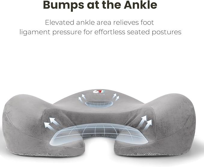 Meditation Cushion & Yoga Seat for Meditation - Cross Leg Floor Cushion for Meditator at Home, Ergonomic Comfortable Memory Foam Zafu Relieves Numbness Tailbone & Hip Pain from Long Sitting.
