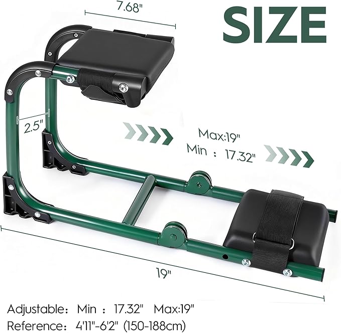 Garden Kneeler and Seat, Ergonomic 2-in-1 Foldable Knee Seat, Gardening Stool with Soft Adjustable Kneeling Pad, Gardening Gifts for Women Mom Men Seniors
