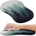 Hokafenle Ergonomic Mouse Pad Wrist Support, Wrist Rest Mousepad for Carpal Tunnel with Integrated Memory Foam Slope Massage Bulge (11.8x7.9 inch,Forest)
