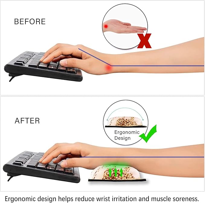 ArtSo Upgraded Wrist Rest Support for Mouse Pad & Keyboard, Ergonomic Gel Mousepad Non-Slip Rubber Base Home, Office Wrist Support & Easy Typing Cushion Neoprene Cloth & Soft Memory Foam, Pink Marble