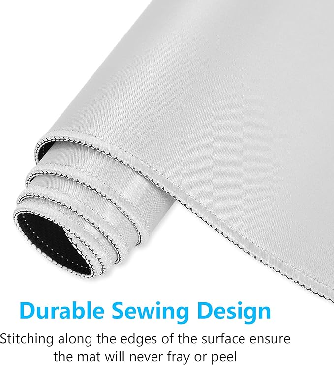 Dapesuom Large Gaming Mouse Pad, Extended Mouse Mat with Stitched Edges, Full Size Keyboard Pad with Non-Slip Base, Big XXL Computer Desk Mats for Gamer, Laptop, Office, 31.5 x 15.7in, Space Gray