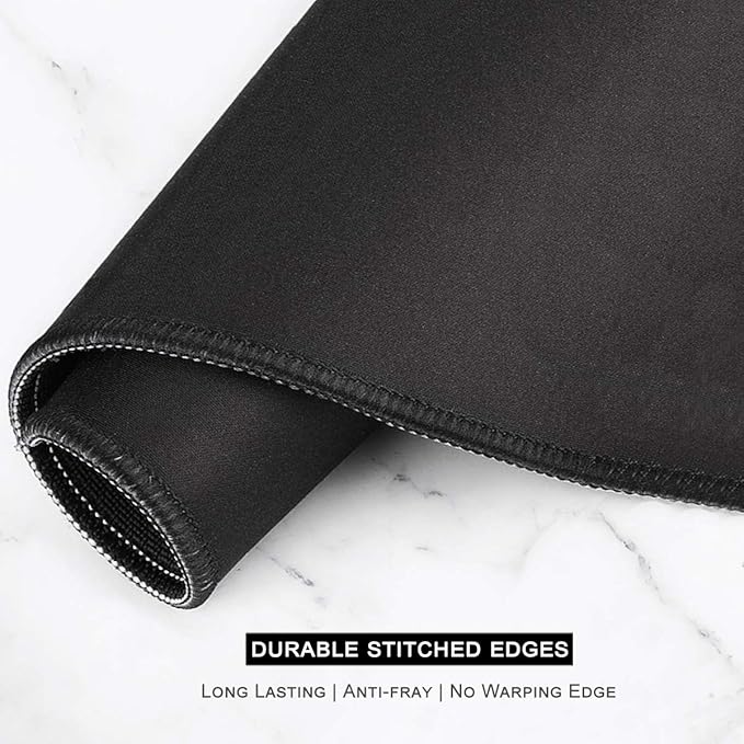 Auhoahsil Large Mouse Pad, XXL Desk Pad, Extened 35" x 15", Non-Slip Rubber Base, Stitched Edges, Superior Surface, Waterproof Keyboard Mat, Large Mousepad for Gamer, Office & Home, Desert Leaves