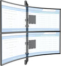 WALI Vertical Dual Monitor Wall Mount, Stacked Monitor Wall Mount for 17-49 Inch 2 Screens 44lbs each with Height Adjustment Heavy Duty Sturdy Steel Tilt Swivel Rotate Flexibility VESA 75x75/100x100mm