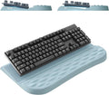 Keyboard Wrist Rest Stand for Desktop, 2 Angle Ergonomic Computer Keyboard Holder Stand, Key Board Riser with Wrist Support, Arm Rest for Office, Home, Desk(Blue)