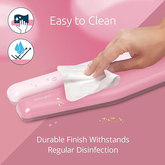 Kensington Duo Gel Mountain Wrist Rest for Keyboard, Wrist Pad for Full Size Keyboard, Ergonomic Wrist Pad for Computer, Non-Skid Computer Pad with Wrist Support, Pink K62677WW, 17.7" x 4.1"x 0.8”