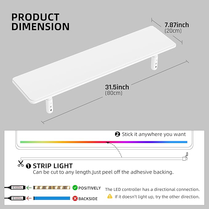 Dual Monitor Stand for Desk, Adjustable Height Wood Computer Riser, Ergonomic Monitor Shelf for Laptop, Printer, TV, Black - Large Storage Space, Sturdy Desk Organizer for Home & Office,White