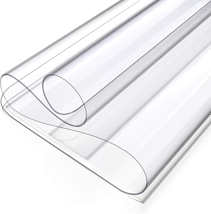 Oterri Clear Writing Desk Pad, 18’’x36” Heat Resistant Waterproof PVC Round Edge Durable Desk Protect Mat, Anti-Static Writing Mat Table Protector