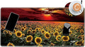 24x12 inch Mouse Pad Large Desk Mat Sunflower Mousepad Gaming Long Extended Protector Mat Big Computer Mat for Wireless Mouse Non Slip Home Work