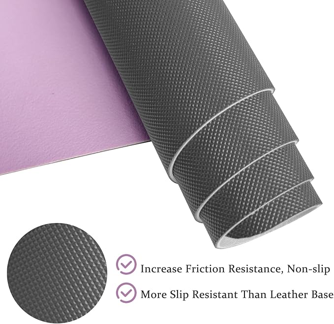 Non-Slip Desk Pad Mat, Leather Purple Desk Mat for Desktop, Large Mouse Pad, Waterproof Computer Mouse Mat Desktop Protector for Office/Home, 23.6" x 13.7"