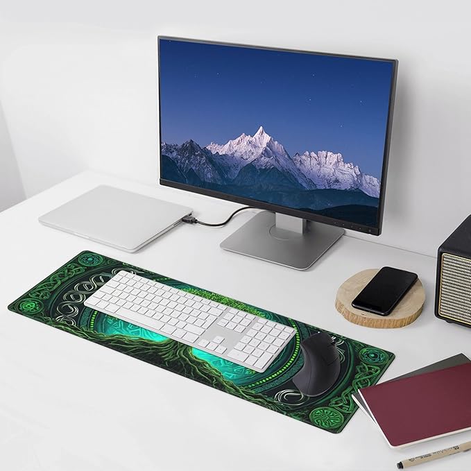 Tree Mouse Pad Extended Large Gaming Mouse Pad XL Stitched Edges for Gamer Home Office 31.5 X 11.8 Inch