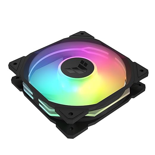 ASUS TUF Gaming TR120 ARGB Fan - Black - Triple Pack Higher Cooling Performance Extra-Thick 28mm Fan Frame, Exclusive Double-Layered LED Matrix Design with 16 Addressable RGB LEDs, Aura Sync