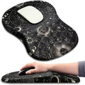 Hokafenle Ergonomic Mouse Pad Wrist Support with Massage Design, Wrist Rest Mousepad with Memory Foam&Non-Slip PU Base,Mouse Pads for Wireless Mouse (12x8 inch,Tarot Constellation)