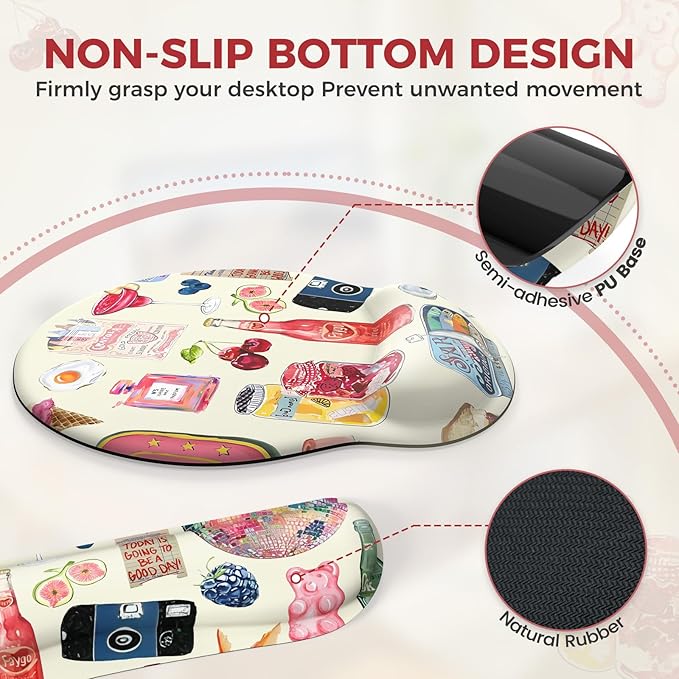 iCasso Desk Pad Mat, Large Mouse Pad and Keyboard Wrist Rest Set, Desk Protector Mat, 4in1 Ergonomic Keyboard Pad with Wrist Support for Desktop Home Office Computer