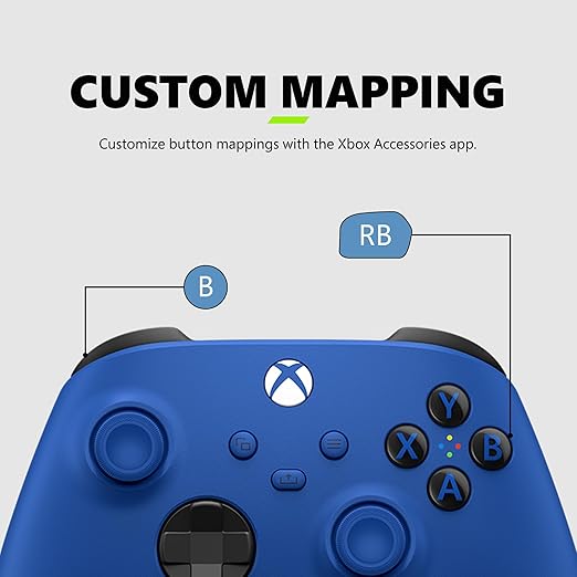 Xbox Wireless Gaming Controller (2025) – Shock Blue – Play on Xbox, Windows, Android, iOS, FireTV Sticks, Smart TVs, VR Headsets