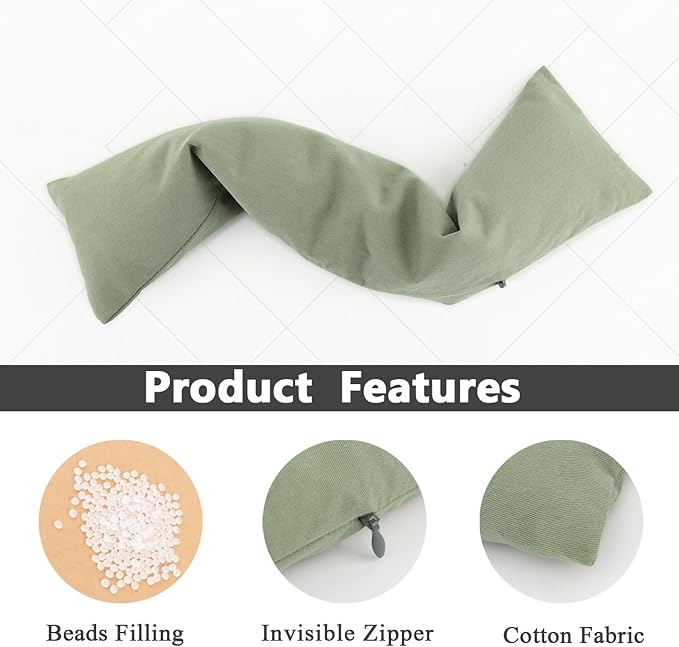 80% Keyboard Wrist Rest Bean Bag, Ergonomic Arm Palm Wrist Rest for Mechanical Keyboard, Ergobeads Wrist Cushion Pad for Gaming, Easy Typing, Computer Laptop (Light Army Green)