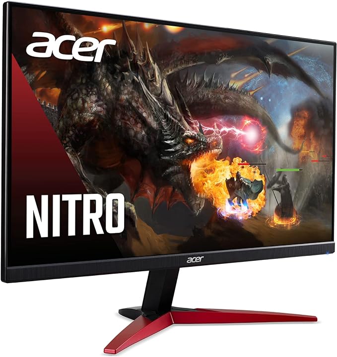 Acer Nitro KG241Y Sbiip 23.8” Full HD (1920 x 1080) VA Gaming Monitor | AMD FreeSync Premium Technology | 165Hz Refresh Rate | 1ms (VRB) | ZeroFrame Design | 1 x Display Port 1.2 & 2 x HDMI 2.0,Black