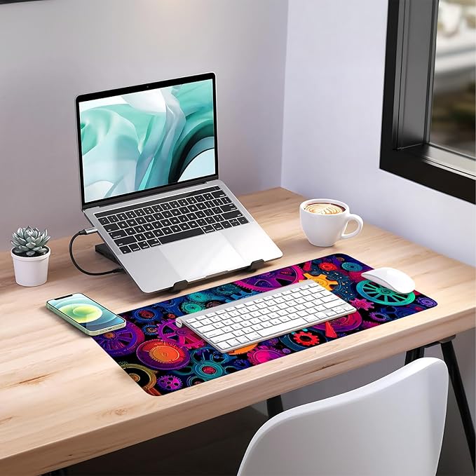 Bearing Extended Gaming Mouse Pad 31.5x11.8inches Large Desk Mat Anti-Slip Rubber Base & Durable Stitched Edges for Gamers Smooth Mouse Writing Surface for Desk Office/Home